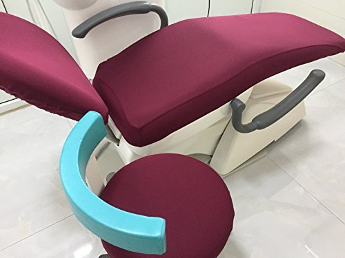 Dental Unit Cloth Chair Cover Sleeves Protector Dentist Headrest Washable Burgundy 1 Set