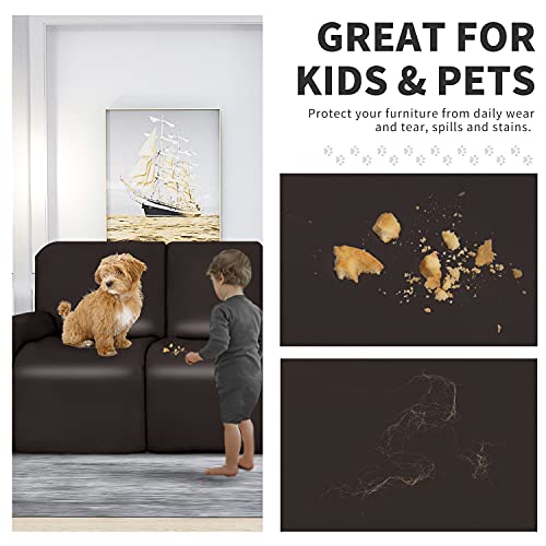 EasyGoing PU Leather Recliner Sofa Slipcovers, Waterproof Stretch Sofa