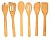 7-piece Bamboo Kitchen Cooking Utensils Set ( 6 Utensils Plus Holder ) in a Gift Box