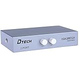 DTECH 2 Port VGA Switch Box 2 Input 1 Out Video Switcher for 2 PCs Share 1 Monitor Supports 1920x1440 Resolution