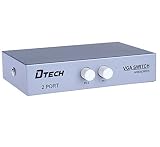 DTECH 2 Port VGA Switch Box 2 Input 1 Out Video Switcher for 2 PCs Share 1 Monitor Supports 1920x1440 Resolution
