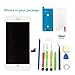 Screen Replacement for iPhone 8 Plus (5.5 inch) -3D Touch LCD Screen Digitizer Replacement Display Assembly with Waterproof Adhesive, Tempered Glass, Tools,Instruction (White)