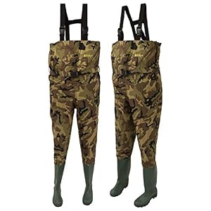 Michigan – Waders De Pêche Avec Ceinture – Nylon/imperméable – Style Camouflage – Taille 39,5 à 47