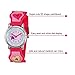 Zeiger New Fashion Toddler Children Kids Girls Watches Ages 5-10 Time Teacher, Cartoon Pattern 3D Band (Pink)