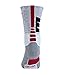 Nike Lebron Hyper Elite Basketball Athletic Crew Socks White/University Red Small