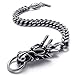KONOV Jewelry Stainless Steel Vintage Dragon Men's Bracelet