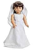 Pretty in White Dress, Tiara and Veil - fits 18