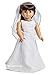 Pretty in White Dress, Tiara and Veil - fits 18