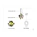 JewelryPalace Flower Multicolor 6.2ct Natural Amethyst Garnet Peridot Citrine Blue Topaz Dangle Earrings 925 Sterling Silver
