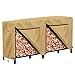 Sunkorto Log Rack Cover, 8-Feet Heavy Duty Waterproof Patio Outdoor Firewood Rack Cover