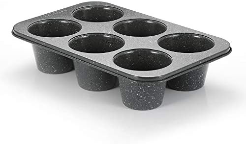 Monfish Jumbo Deep Muffin pan cup large cupcake pan gray granite