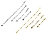 Set of 8 Stainless Steel Chain Extender for Necklace Bracelet Jewelry Extenders