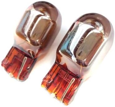 585 WY21W Chrome Amber Indicator Capless Wedge Bulbs (Twin Pack)
