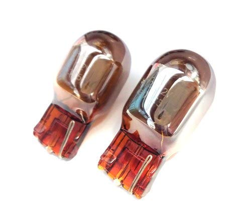 585 WY21W Chrome Amber Indicator Capless Wedge Bulbs (Twin Pack)
