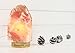 Lotous (8-13 lbs,7-10in) Large Pink Himalayan Salt Lamp Lights, Himalayan Salt Table Lamp Platinum Base Touch Dimmer Switch Control and 1 Salt Night Light, Set of 2 Pack Salt Candle Holder