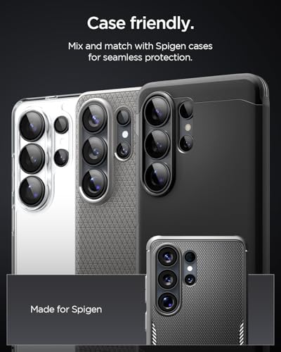 Spigen GLAStR EZ-Fit Optik PRO for Samsung Galaxy S26 ULTRA Camera Lens Screen Protector - Black [2 PACK]