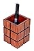 Hashcart Rustic Brown Wooden Pen Holder for Desk - Multi-Purpose Office Supplies Organizer