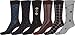 Sakkas Mens Cotton Blend Pattern And Ribbed Dress Socks Value 6-Pack