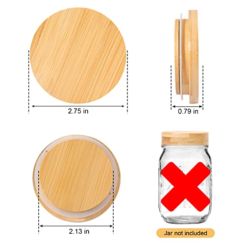 Bamboo Mason Ball Jar Canning Lids Jar Lids for Mason Jar, Storage