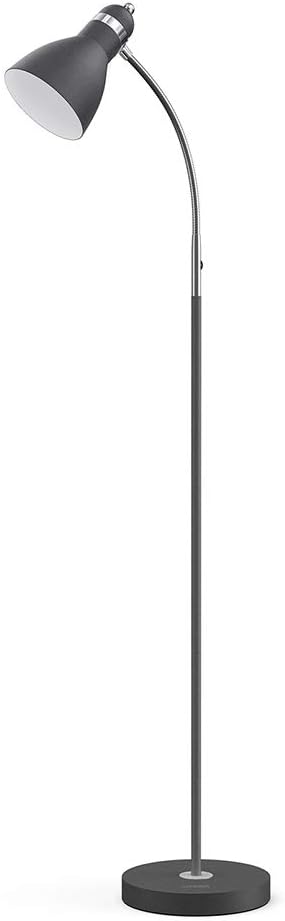 LEPOWER Metal Floor Lamp, Adjustable Goose Neck Standing Lamp with Heavy Metal Based, Torchiere Light for Living Room, Bedroom, Study Room and Office - - 