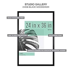 MCS Studio Gallery Frame, Black Woodgrain, 24 x 36