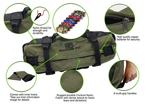 Sandbags-for-Fitness-with-Fabric-Handles-Weighted-Power-Training-Heavy-Duty-Cordura-Construction-8-Gripping-Handles-Adjustable-Exercise-Sandbags-Best-Workout-For-Raw-Power-Balance-Control