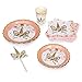 Unicorn Birthday Party Supplies for 16 Guests, Dinner and Dessert Plates, Cups, Napkins, Tablecloth, Pink-Striped Straws, Cutlery - Fun Unicorn-Themed Birthday or Baby Shower Event