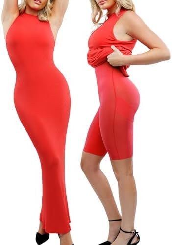 built-in shapewear leather mock neck midi dress Faux Leather Zip-Front Midi Dress | Built-In Shapewear