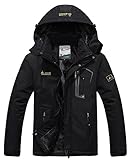 YXP Men's Mountain Waterproof Ski Jacket Windproof Rain Jacket
