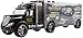 WolVol Military Transport Car Carrier Truck Toy with Army Battle Cars & Choppers Toys Inside - Great Toy for Kids Who Love Action and Vehicles