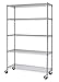 TRINITY EcoStorage Heavy Duty 5-Tier Adjustable Wire Shelving with Wheels for Outdoor Use, Garage Storage and More, NSF Certified, 800-4000 Lb Capacity, Gray, 48