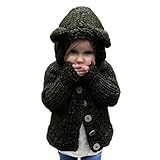 Toddler Little Girls Sweater Hooded Knit Pullovers Cardigan Warm Coat Clothes