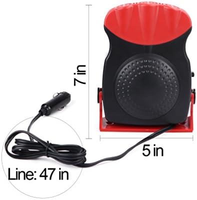 Car Heater Defrosts Defogger Portable Ceramic Heat Quickly Fast Heating 150W 12V, 3 Outlets Fan Warm Wind