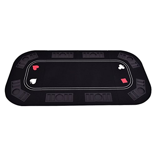 image for COLIBROX--3in1 Folding 8 Player Blackjack Craps Poker Table Top & Carr