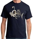 TshirtsXL Men's Tattoo Bone Shark Graphic T-Shirt