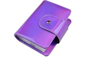 FingerAngel 20Slots Nail Stamping Plate Case Holographic Nail Art Image Holder Rainbow Laser Design Rectangular Nail Art Plate Organize For Large Size 6X12CM Nail Art Plates (Purple)