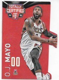 O.J. Mayo 2014-15 Totally Certified Platinum Mirror Red Die Cuts #106/135 Milwaukee Bucks Parallel Card #60