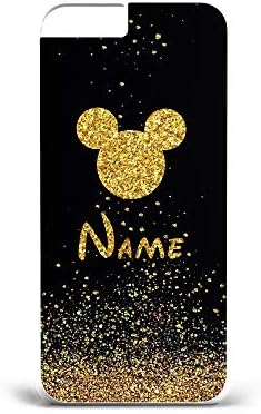 YouDezerve Personalised Name Initials Disney Mickey Minnie Mouse Glitter Phone Case cover for Apple iPhone E93 CM01P (Design1, iPhone 7+/8+)