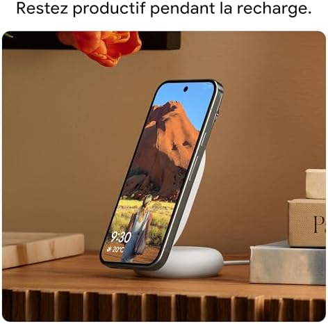Chargeur Pixelsnap avec Stand – Chargeur sans Fil Qi2 25 W avec Socle (Made by Google)