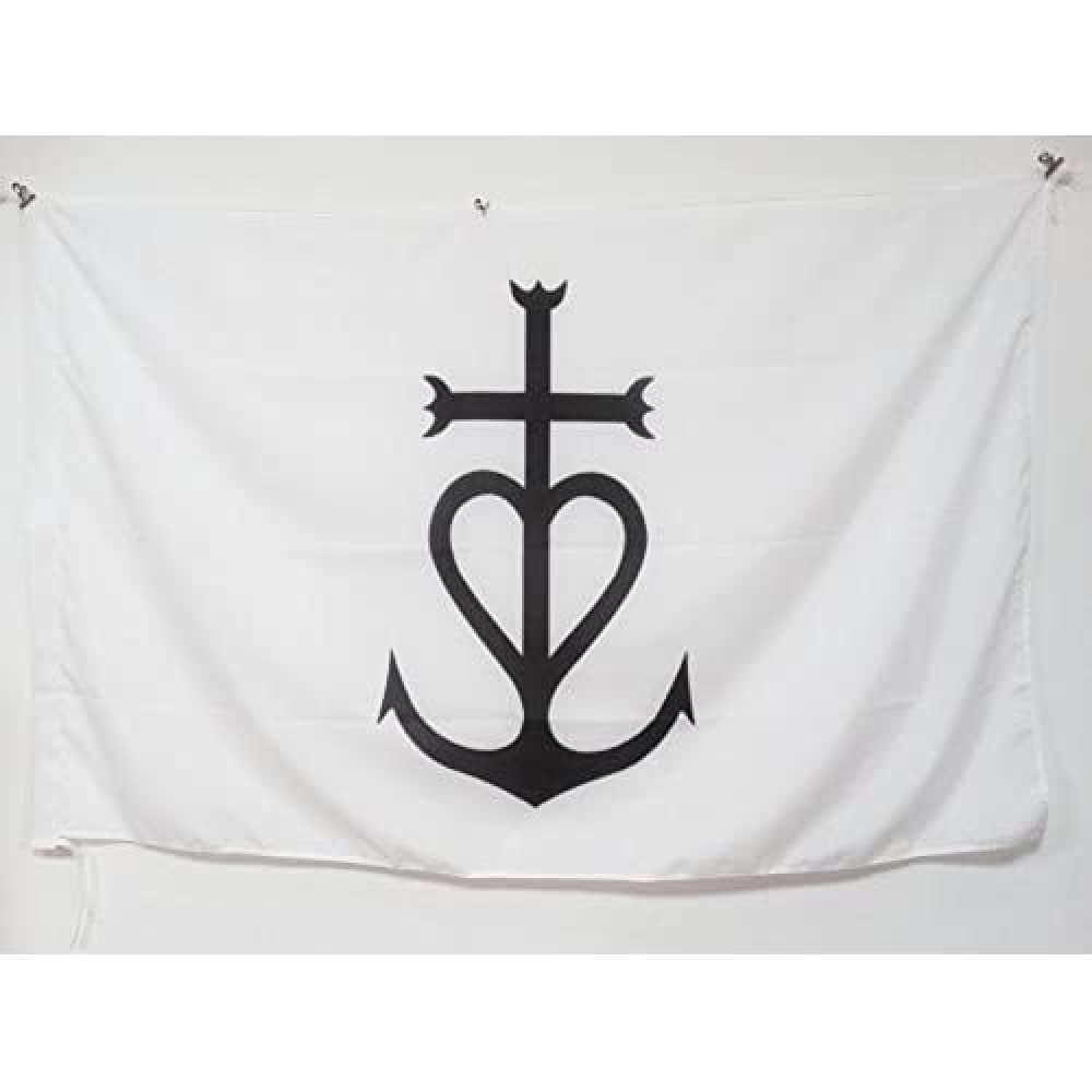 AZ FLAG - Camargue Cross Flag - 2x3 Ft - Camargue Banner with Sleeve - 100% Polyester - Fade Resistant - Vivid Colors - 2' x 3' Feet - 90x60 Cm