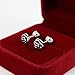 Women's Stainless Steel Rose Flower Screwback Stud Earrings (Silver) Bonnie
