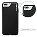 iPhone 8 Plus Case / iPhone 7 Plus Case, CaseCrown Lux Glider Case (Jet Black) w/ Glossy Finish & Felt Interior