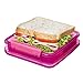 Sistema Lunch Collection Sandwich Box Food Storage Container, 15.2 Ounce/1.9 Cup, Assorted Colors, Set of 3
