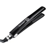 Hair Straightener, Ceramic Flat Iron Straightener Digital LCD Display 1 inch, by Comenzar(BLACK)