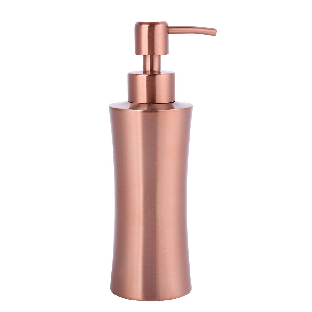 Gold soap dispenser, 250ml304 Stainless Steel Soap Liquid Shampoo Lotion Dispenser soap dispenser Kitchen Shampoo Dispenser Home Bathroom Accessory copper soap dispenser
