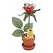 JustPaperRoses - Handmade Aluminum Desk Rose - Red and Silver - 7-Inch in Terra Cotta Pot - 10th Wedding Anniversary Aluminum Gift