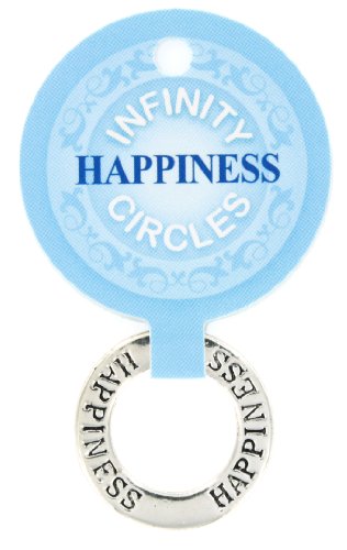 Infinity Circle Silver Plated Charm, Happiness, One Size