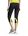 BALEAF Women's Yoga Running Workout Capri Legging Hidden Pocket Non See-Through Fabric Lime Size M