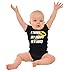 Brisco Brands I Think My Daddy is a Hero Superhero Newborn Baby Boy Girl Romper Black