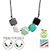 Designer Baby Teething Necklace for Mom by Toddle Turtle, BPA Free 100 % Organic Silicone Is Safe and Non Toxic,Ease Teething Pain Fast, Teether Toy, Fun Baby Shower Gift, Nursing Necklace